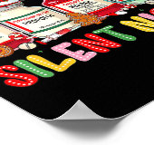 Silent Night Funny Nurse Christmas Design Poster (Ecke)