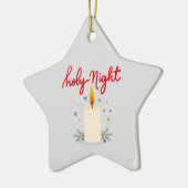 Silent night, glowing bright. keramik ornament (Links)