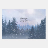 Silent Night Heilige Nacht Magic Winter Illustrati Geschenkpapier Set (Vorderseite 3)