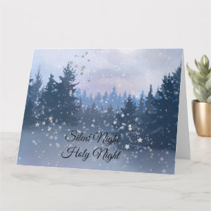 Silent Night Heilige Nacht Magic Winter Illustrati Karte