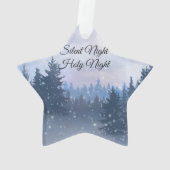 Silent Night Heilige Nacht Magic Winter Illustrati Ornament (Rückseite)
