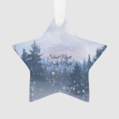 Silent Night Heilige Nacht Magic Winter Illustrati Ornament (Vorderseite)