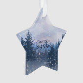 Silent Night Heilige Nacht Magic Winter Illustrati Ornament (Vorderseite)