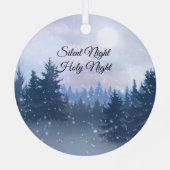 Silent Night Heilige Nacht Magic Winter Illustrati Ornament Aus Metall (Rückseite)