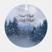 Silent Night Heilige Nacht Magic Winter Illustrati Ornament Aus Metall (Vorderseite)