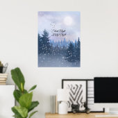 Silent Night Heilige Nacht Magic Winter Illustrati Poster (Heimbüro)