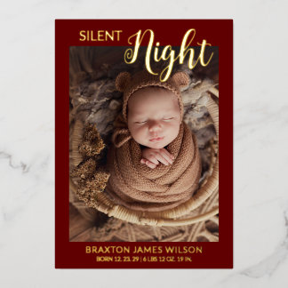 Silent Night Holiday Foto Ankündigung