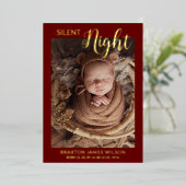 Silent Night Holiday Foto Ankündigung (Stehend vorne)