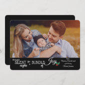 Silent Night Holiday Foto Geburtshinweis Einladung (Vorne/Hinten)