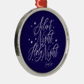 Silent Night Holy Night Blue Christmas Ornament (Rechts)