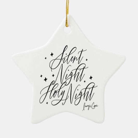 Silent Night Holy Night Christmas Star Ornament (Vorne)