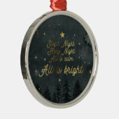 SILENT NIGHT HOLY NIGHT Circle Ornament Aus Metall (Rechts)