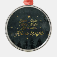 SILENT NIGHT HOLY NIGHT Circle Ornament