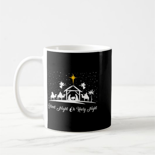 Silent Night Holy Night Nativity Scene Christian C Kaffeetasse (Links)