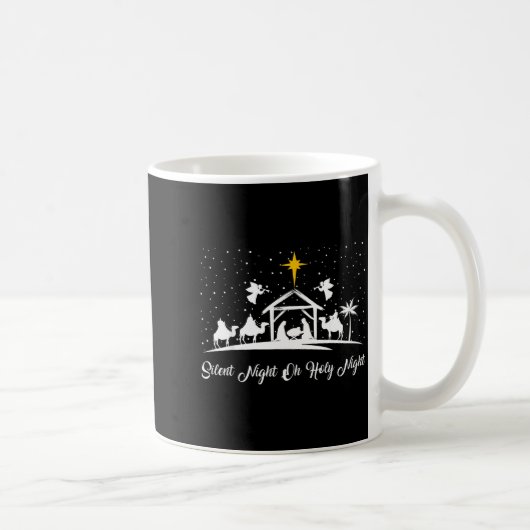 Silent Night Holy Night Nativity Scene Christian C Kaffeetasse (Rechts)