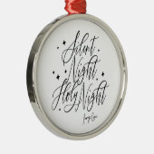 Silent Night Holy Night Round Christmas Ornament (Rechts)