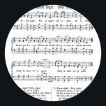 SILENT NIGHT HOLY NIGHT SHEET MUSIC CHRISTMAS SONG RUNDER AUFKLEBER<br><div class="desc">SILENT NIGHT HOLY NIGHT SHEET MUSIC CHRISTMAS SONG EPHEMERA CLASSIC HYMNAL DESIGN Sticker</div>