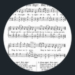 SILENT NIGHT HOLY NIGHT SHEET MUSIC CHRISTMAS SONG RUNDER AUFKLEBER<br><div class="desc">SILENT NIGHT HOLY NIGHT SHEET MUSIC CHRISTMAS SONG EPHEMERA CLASSIC HYMNAL DESIGN Sticker</div>