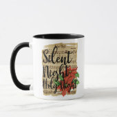 Silent Night Holy Night Sheet Music Image Tasse (Links)