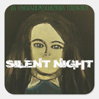 SILENT NIGHT INDICA QUADRATISCHER AUFKLEBER