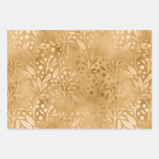 Silent Night Mistletowein Weihnachtswrapping Paper Geschenkpapier Set (Vorderseite 2)