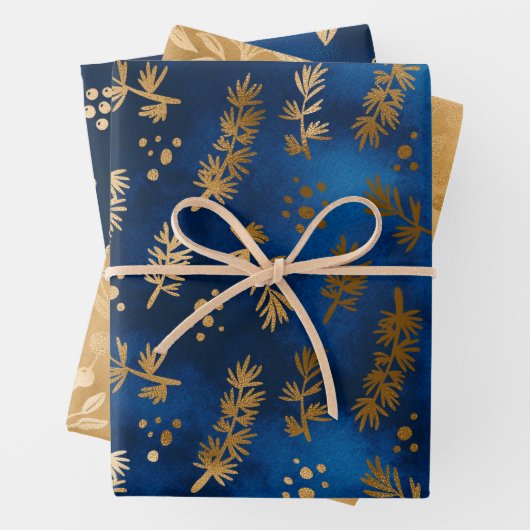Silent Night Mistletowein Weihnachtswrapping Paper Geschenkpapier Set (Beispiel)