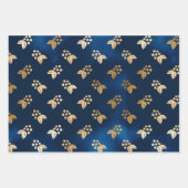 Silent Night Mistletowein Weihnachtswrapping Paper Geschenkpapier Set (Vorderseite 3)