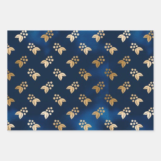 Silent Night Mistletowein Weihnachtswrapping Paper Geschenkpapier Set (Vorderseite 3)