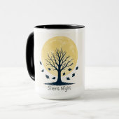 Silent Night Moon Tree Pillow Tasse (Vorderseite Links)