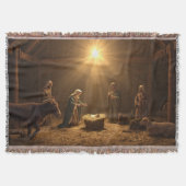 “Silent Night Nativity” Christian Blanket Decke (Vorderseite)