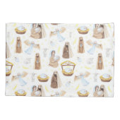 Silent Night Nativity WeihnachtskissenCase Kissenbezug (Rückseite)