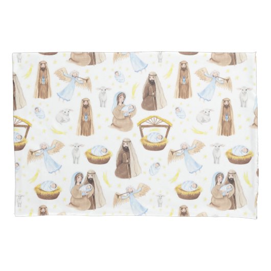 Silent Night Nativity WeihnachtskissenCase Kissenbezug (Vorderseite)