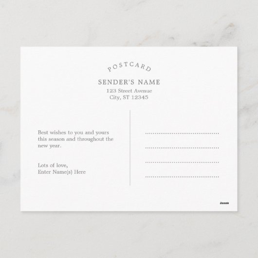 Silent Night New Baby Funny Christmas Postkarte (Rückseite)