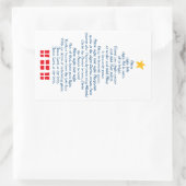 Silent Night Rechteckiger Aufkleber (Tasche)