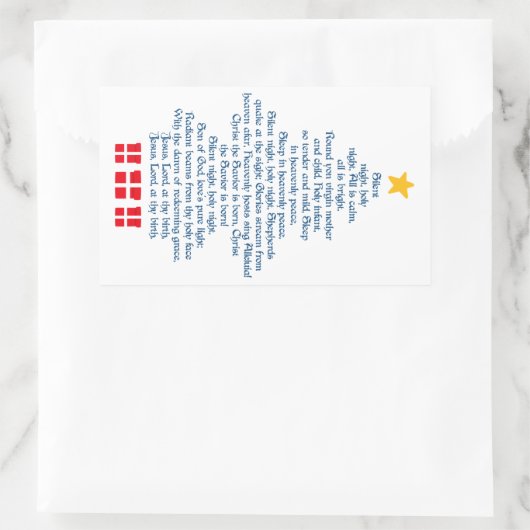 Silent Night Rechteckiger Aufkleber (Tasche)