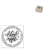 Silent Night Script Weihnachtsname Rücksendeadress Gummistempel (Stempel)
