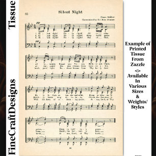 Silent Night Sheet Music DU7 Decoupage Seidenpapier