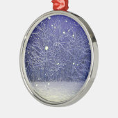 Silent Night Snowfall Ornament Aus Metall (Links)