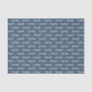 SILENT NIGHT Text auf Sternen und Schnee Seidenpapier