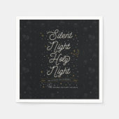 Silent Night Weihnachts Party Paper Napkins Serviette (Vorderseite)