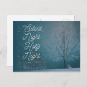 SILENT NIGHT / Weihnachtspostkarte Feiertagspostkarte (Vorne/Hinten)
