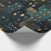 Silent Night Windows Wrapping Paper Geschenkpapier (Ecke)