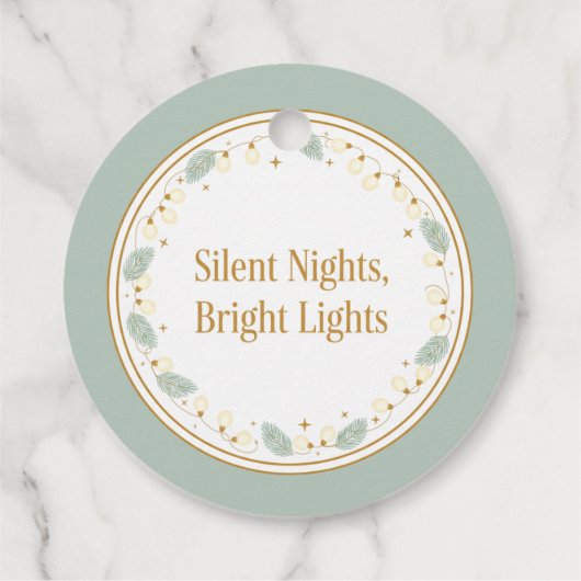 Silent Nights Bright Lights Gift Tag Geschenkanhänger (Rückseite)