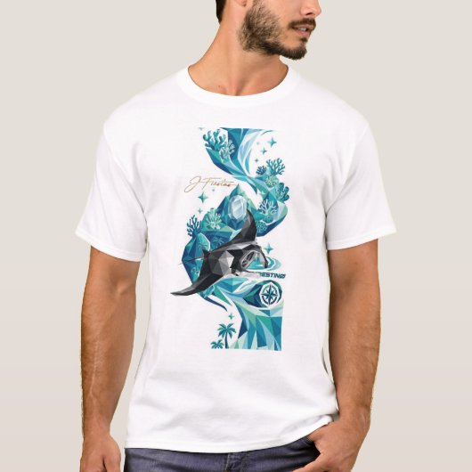 “Silent Ocean – Manta Ray Flow” T-Shirt (Vorderseite)