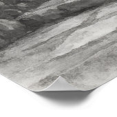 Silent Passage — 道 (The Path) Sumi-e Ink Painting  Poster (Ecke)