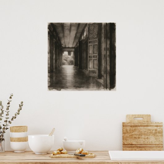 Silent Passage – Ink Painting Poster (Küche)