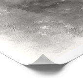 Silent Passage — Ink Painting Wabi-Sabi Reflection Poster (Ecke)