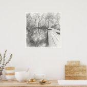 Silent Passage — Ink Painting Wabi-Sabi Reflection Poster (Küche)