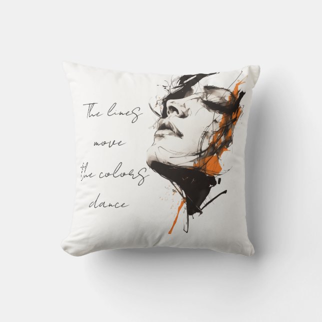 Silent Power – Artistic Throw Pillow Kissen (Vorderseite)