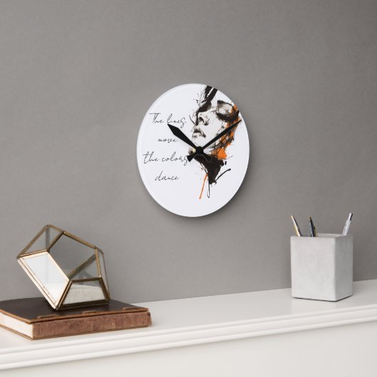Silent Power – Modern Artistic Wall Clock Runde Wanduhr (Büro)